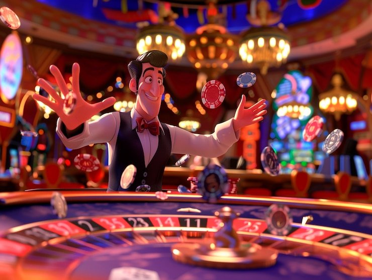 Studio Live Blackjack pom77 dengan dealer dan meja kartu berkualitas tinggi